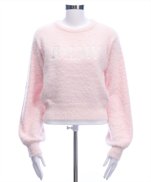 clear（クリア）の「ロゴ刺繍フェザーニットトップス［大人 カジュアル 着回し力抜群］≪AW新作≫（ニット/セーター・レディース・アイボリー/グレー/ホワイト系その他2/ベージュ/ピンク・F）」の13枚目の写真