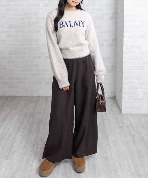 clear（クリア）の「ロゴ刺繍フェザーニットトップス［大人 カジュアル 着回し力抜群］≪AW新作≫（ニット/セーター・レディース・アイボリー/グレー/ホワイト系その他2/ベージュ/ピンク・F）」の21枚目の写真