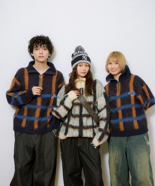 mika　Pニット　2色 手洗い可能》交差編みバイカラーニットプルオーバー/le.coeur blanc