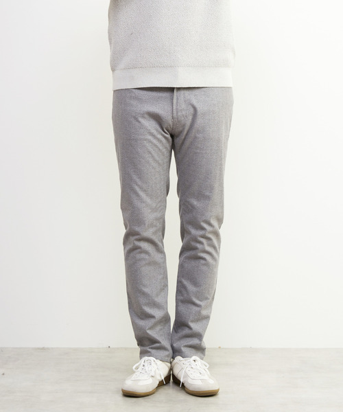 MEN'S MELROSE(メンズメルローズ)の「ソフトサーモヘリンボーンスリムテーパード5ポケットパンツ(その他パンツ・メンズ・ブラウン/ネイビー/グレー/チャコールグレー・2/4/5/3)」の5枚目の写真