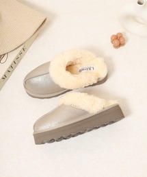 L.B.Evans Hazel scuff 厚底ボアスリッポン