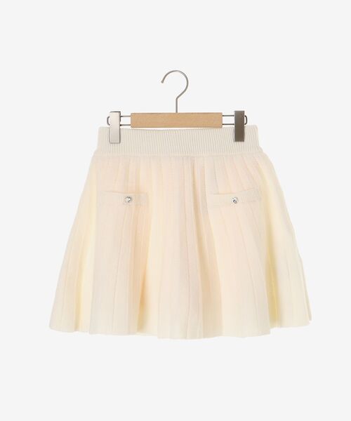 MAJESTIC LEGON（マジェスティックレゴン）の「キラキラボタンプリーツニットスカート（スカート・レディース・アイボリー/ブラック/ベージュ/グレー・MEDIUM）」の9枚目の写真