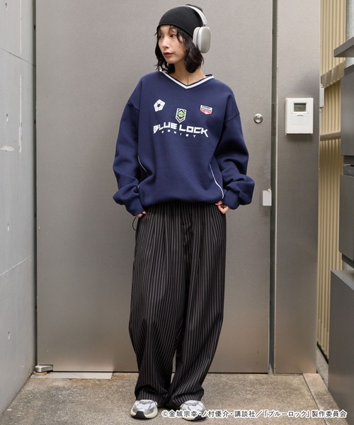 ブルーロック】別注 グラフィック刺繍 ドロスト パイピングライン