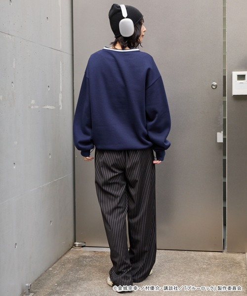 ブルーロック】別注 グラフィック刺繍 ドロスト パイピングライン