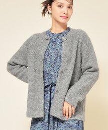【ループヤーン/ふんわり】ミドル丈カーディガン