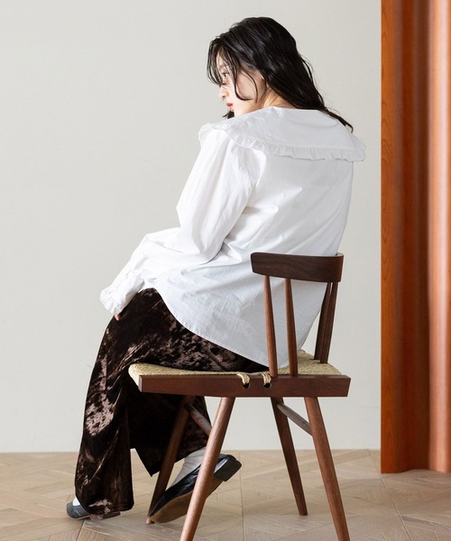 RAGEBLUE(レイジブルー)の「BIGカラーブラウス(シャツ/ブラウス・レディース・ホワイト系2/ホワイト系1/ホワイト系3・FREE)」の22枚目の写真