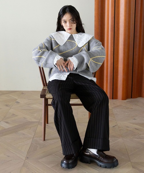 RAGEBLUE(レイジブルー)の「BIGカラーブラウス(シャツ/ブラウス・レディース・ホワイト系2/ホワイト系1/ホワイト系3・FREE)」の14枚目の写真