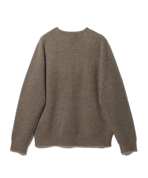 ESTNATION（エストネーション）の「ESTNATION / ヤクウール ミドルゲージニット（ニット/セーター・メンズ・ブラウン/グレー・MEDIUM/LARGE）」の3枚目の写真
