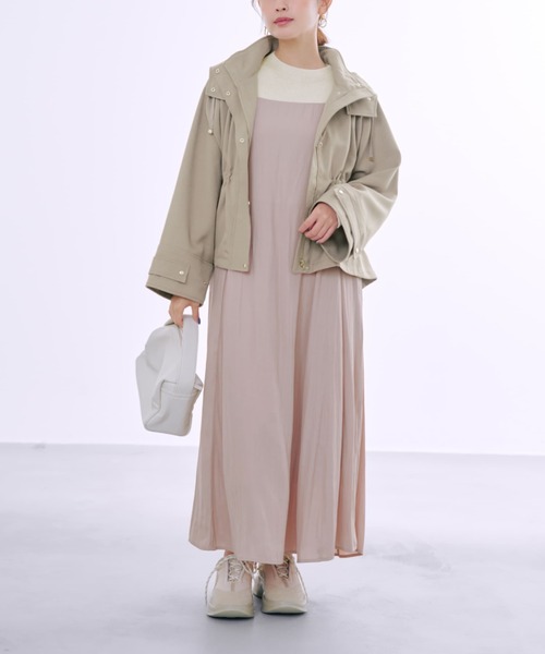 COHINA(コヒナ)の「2wayとろみキャミワンピース 【低身長・小柄女性】(ワンピース・レディース・ブラック/ピンク/ブラウン・SHORT/REGULAR)」の17枚目の写真