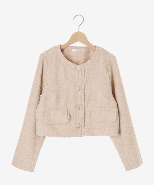 MAJESTIC LEGON(マジェスティックレゴン)の「ツイードフリンジジャケット(その他アウター・レディース・ブラック/アイボリー/ピンク・MEDIUM)」の22枚目の写真