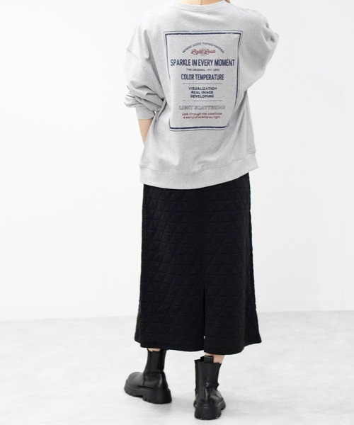 Fizz（フィズ）の「トライアングルキルト　ストレートスカート（スカート・レディース・カーキ/ブラック/ベージュ・L/M）」の8枚目の写真