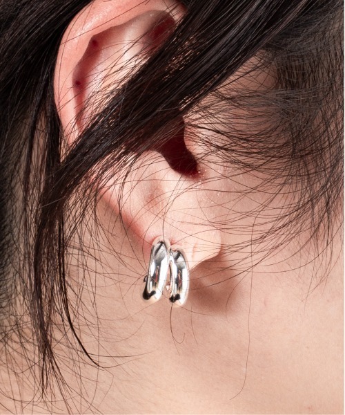 JENNYBIRD(ジェニーバード)の「【JENNY BIRD/ジェニーバード】ミニフープ風デザインピアス Mini Florence Earrings(ピアス(両耳用)・レディース・シルバー/ゴールド/シルバー×ゴールド・FREE)」の20枚目の写真