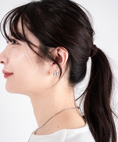 JENNYBIRD(ジェニーバード)の「【JENNY BIRD/ジェニーバード】ミニフープ風デザインピアス Mini Florence Earrings(ピアス(両耳用)・レディース・シルバー/ゴールド/シルバー×ゴールド・FREE)」の22枚目の写真