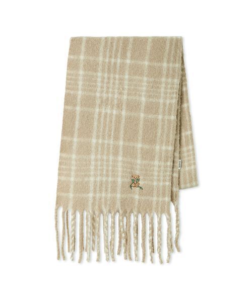 SNIDEL（スナイデル）の「リボンベアーマフラー（マフラー・レディース・アイボリー/ライトブルー/ベージュ・F）」の3枚目の写真