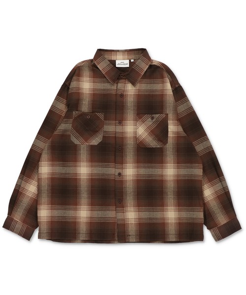 SPINNS（スピンズ）の「ネルチェックシャツ/ギンガム/ブロック/オンブレ（シャツ/ブラウス・メンズ・ブラック/ベージュ/ネイビー/ブラウン/オフホワイト/ブルー・ONESIZE）」の22枚目の写真