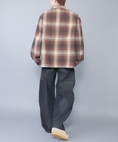 SPINNS（スピンズ）の「ネルチェックシャツ/ギンガム/ブロック/オンブレ（シャツ/ブラウス・メンズ・ブラック/ベージュ/ネイビー/ブラウン/オフホワイト/ブルー・ONESIZE）」の11枚目の写真