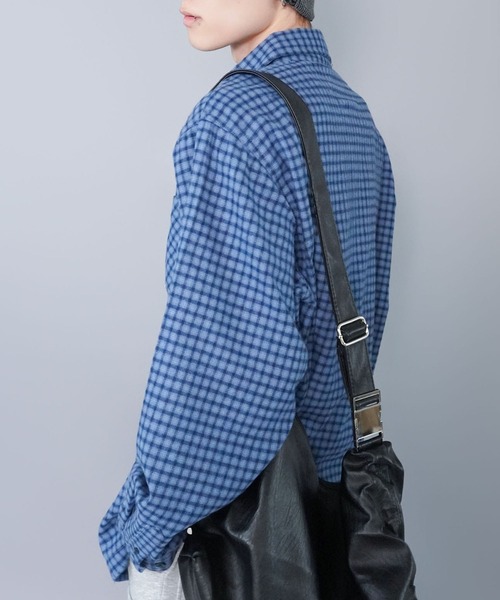 SPINNS（スピンズ）の「ネルチェックシャツ/ギンガム/ブロック/オンブレ（シャツ/ブラウス・メンズ・ブラック/ベージュ/ネイビー/ブラウン/オフホワイト/ブルー・ONESIZE）」の19枚目の写真