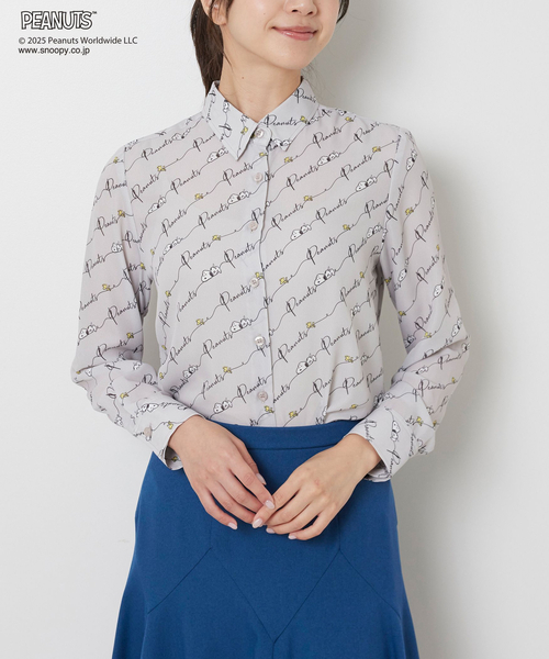 ナラカミーチェ（NARACAMICIE）/【PEANUTS】ライン柄長袖シャツ PEANUTS】ライン柄長袖シャツ（シャツ/ブラウス）｜NARACAMICIE（ナラ