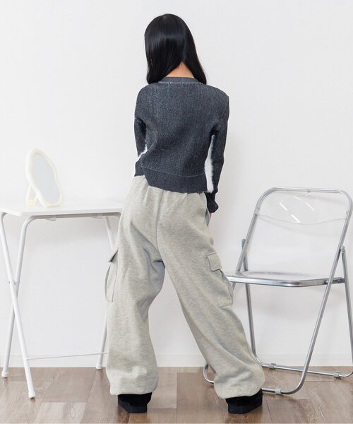 algy（アルジー）の「裏起毛フロントネームカーゴパンツ（カーゴパンツ・キッズ・グレー/ブラック/サックスブルー・XX-SMALL/X-SMALL/SMALL/MEDIUM）」の13枚目の写真