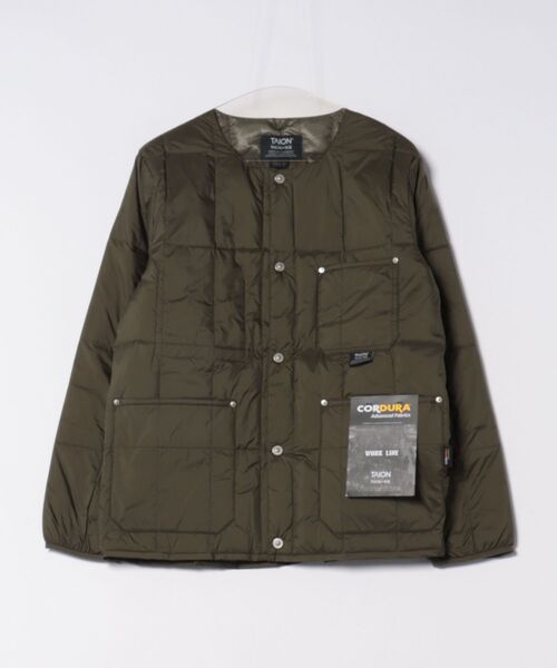 TAION/タイオン/WORK CREW NECK DOWN JACKET（ダウンジャケット/コート
