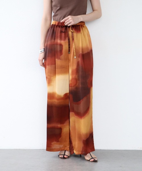 Jines（ジネス）の「グラデーションカラーワイドパンツ（その他パンツ・レディース・オレンジ/ブルー・38）」の2枚目の写真