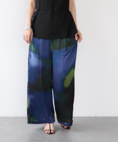 Jines（ジネス）の「グラデーションカラーワイドパンツ（その他パンツ・レディース・オレンジ/ブルー・38）」の9枚目の写真