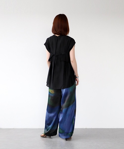 Jines（ジネス）の「グラデーションカラーワイドパンツ（その他パンツ・レディース・オレンジ/ブルー・38）」の11枚目の写真