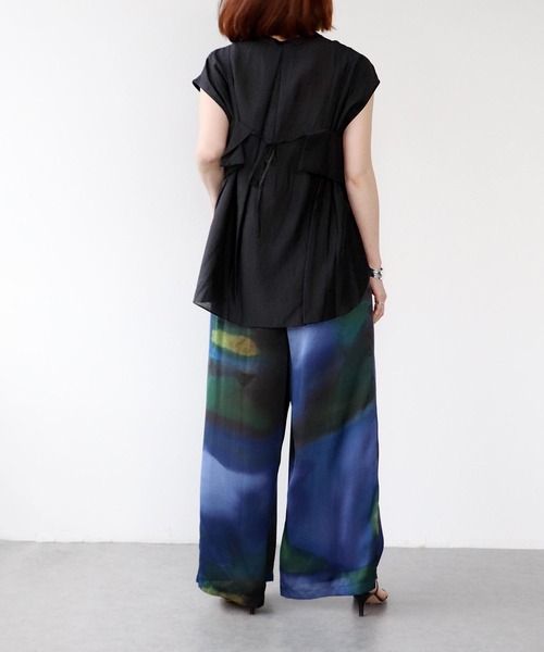 Jines（ジネス）の「グラデーションカラーワイドパンツ（その他パンツ・レディース・オレンジ/ブルー・38）」の12枚目の写真