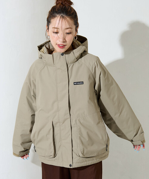 FREAK'S STORE（フリークスストア）の「限定展開 Columbia/コロンビア W Tree Swallo Insulated Jacket/ウィメンズ ツリー スワロー インサレーテッド ジャケット（ダウンジャケット/コート・レディース・ベージュ/ブラック・MEDIUM）」の2枚目の写真