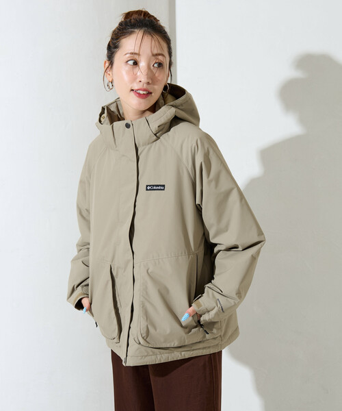 FREAK'S STORE（フリークスストア）の「限定展開 Columbia/コロンビア W Tree Swallo Insulated Jacket/ウィメンズ ツリー スワロー インサレーテッド ジャケット（ダウンジャケット/コート・レディース・ベージュ/ブラック・MEDIUM）」の4枚目の写真