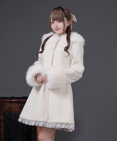 セール】ファーカラー付きリボンフレアコート（その他アウター）｜Pal