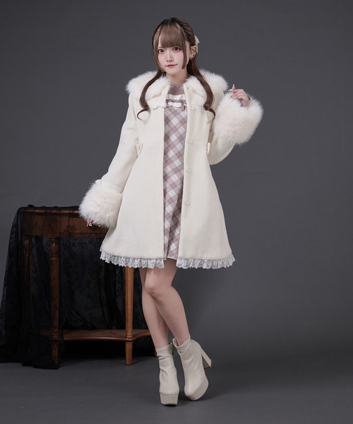 セール】ファーカラー付きリボンフレアコート（その他アウター）｜Pal