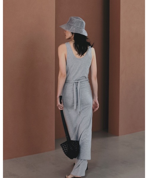 anuke（アンヌーク）の「Sleeveless Cut Onepiece（ワンピース・レディース・グレー/ブラック・36inch/38inch）」の3枚目の写真