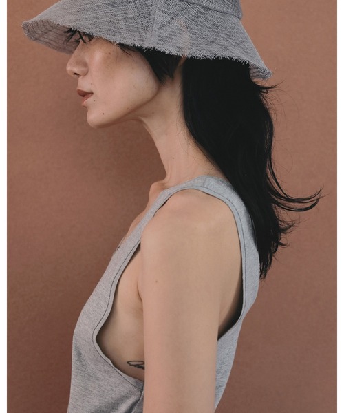 anuke（アンヌーク）の「Sleeveless Cut Onepiece（ワンピース・レディース・グレー/ブラック・36inch/38inch）」の4枚目の写真