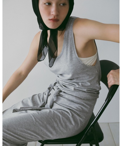 anuke（アンヌーク）の「Sleeveless Cut Onepiece（ワンピース・レディース・グレー/ブラック・36inch/38inch）」の7枚目の写真