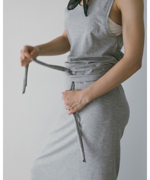 anuke（アンヌーク）の「Sleeveless Cut Onepiece（ワンピース・レディース・グレー/ブラック・36inch/38inch）」の10枚目の写真