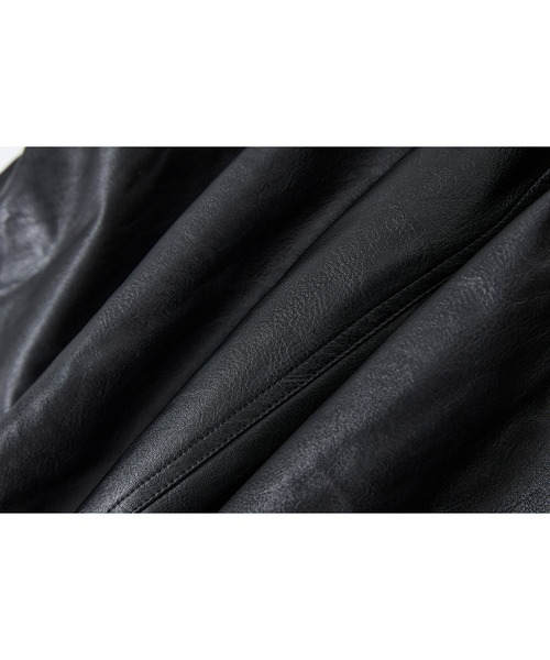 tageechita(タジチタ)の「【tageechita】フェイクレザー×ボア切替ショートジャケット(ブルゾン・レディース・ブラック・S/M)」の22枚目の写真
