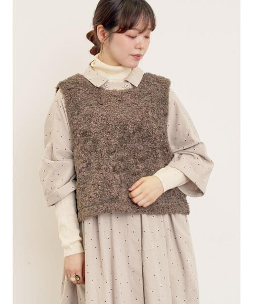 前後2WAYボアベスト（ベスト）｜Samansa Mos2（サマンサ モスモス）の