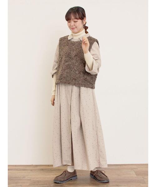 Samansa Mos2(サマンサ モスモス)の「前後2WAYボアベスト(ベスト・レディース・キナリ/ベージュ/ダークブラウン・F)」の17枚目の写真