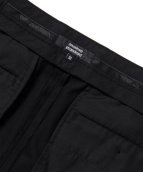 MUSINSA STANDARD（ムシンサスタンダード）の「セミワイドスリット隠しバンディングスラックス[ブラック]（スラックス・メンズ・その他・42/30/26/27/28/29）」の22枚目の写真