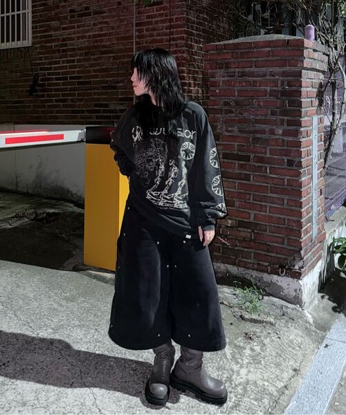 NOMANUAL(NOMANUAL)の「S.I LONG SLEEVE TEE - WASHED BLACK(Tシャツ/カットソー・レディース・その他・MEDIUM/LARGE/X-LARGE)」の11枚目の写真