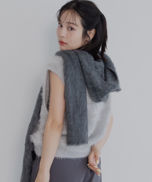 モヘアフードマフラー（マフラー）｜jumelle（ジュメロ）の