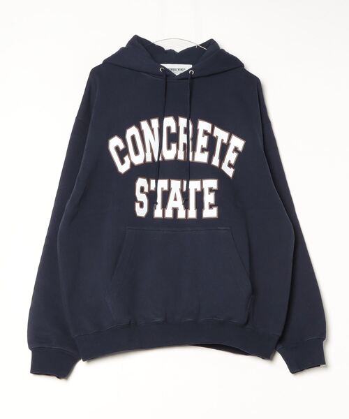 Hombre Nino（オンブレニーニョ）の「Hombre Nino PULLOVER HOODIE (CONCRETE STATE) HN0252-CT003（パーカー・メンズ・ネイビー/グレー・MEDIUM/LARGE/X-LARGE）」の2枚目の写真