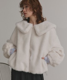 ad thie（アドティエ）の「ラビットファー調 ショートブルゾン（その他アウター）」