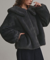 ad thie（アドティエ）の「ラビットファー調 ショートブルゾン（その他アウター）」