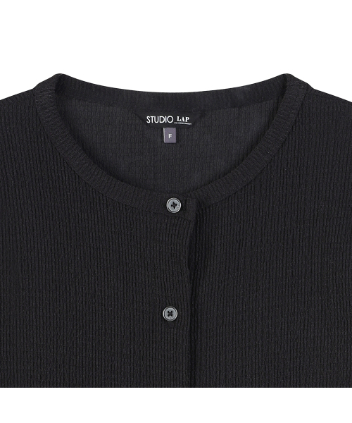 LAP(ラップ)の「プリーツカーディガンTシャツ AR3CT864(カーディガン/ボレロ・レディース・ブラック・FREE)」の5枚目の写真