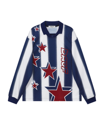BAUF（バウフ）の「スターユニフォーム フットボールジャージ [ネイビー]（Tシャツ/カットソー）」