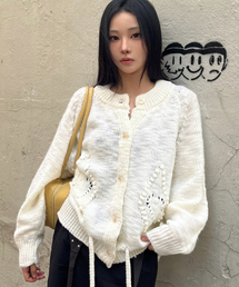 ILLIGO（イリゴ）の「Fleur Diamond Cardigan White（カーディガン/ボレロ）」