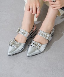 MAISON BREEZE（メゾンブリーズ）の「【MAISON BREEZE】ダブルベルトポインテッドミュール　LON（パンプス）」