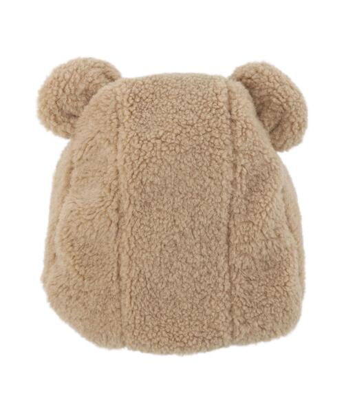 Samansa Mos2 Lagom（サマンサモスモスラーゴム）の「クマ耳ボアフード（ハット・キッズ・キナリ/ベージュ・小(S)/中(M)）」の4枚目の写真